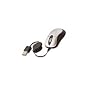 Kinamax MS-UES2 Mini High Precision USB 3-Button 3D Optical Scroll Wheel Mouse with Retractable Cable (Black)