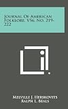 Journal of American Folklore, V56, No. 219-222