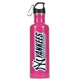 New York Yankees 26oz Stainless Steel Water Bottle (Pink) Pink Stainless Steel Water Bottle