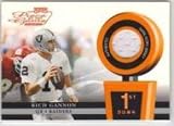 2002 Playoff Piece of the Game Materials 1st Down #44 Rich Gannon - Oakland Raiders (Piece of Authentic Game-Worn Jersey - Serial #'d to 250) (Football Cards)