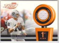 2002 Playoff Piece of the Game Materials 1st Down #44 Rich Gannon - Oakland Raiders (Piece of Authentic Game-Worn Jersey - Serial #'d to 250) (Football Cards)