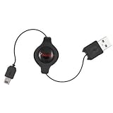Retractable USB CABLE MINI-B 5-pin for Motorola RAZR Blackberry 8800, 7130v, 8707g and more