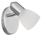 Eglo 88472A Dakar-1, Nickel/Alabaster, 1-Light Track Light Fixture