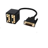 Ex-Pro Premium DVI-I Male to VGA Female x 2 Splitter (Split your DVI-I signal to 2 VGA Monitors) [DVI-I to VGA x2]