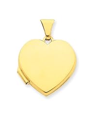 14k Gold Plain Heart Locket