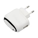 Power Plug Steckdose Netzteil Reiselader auf USB-Ladegerät für IPhone 2G, 3G, iPod Nano V3 + ältere iPod s und USB aufladbare MP3-Player 230V, 220V in weiß