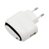 Power Plug Steckdose Netzteil Reiselader auf USB-Ladeger�t f�r IPhone 2G, 3G, iPod Nano V3 + �ltere iPod s und USB aufladbare MP3-Player 230V, 220V in wei� - 