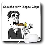 Londons Times Famous People Places Books Cartoons - Grocho Marx with Zeppo Zippo - Mouse Pads