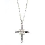 Crystal Cross Silver Tone Necklace