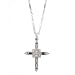 Crystal Cross Silver Tone Necklace