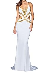 Sexy V-neck Spandex Halter 2015 Natural   Waistline Open-Back Evening Dress/Prom Dress 