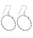 Sterling Silver Twisted Hoop French Hook Drop Earrings