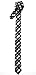 Retreez Tartan Check Patterns Woven Microfiber Skinny Tie - Black and Grey