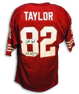 John Taylor Signed San Francisco 49ers Red Throwback Jersey