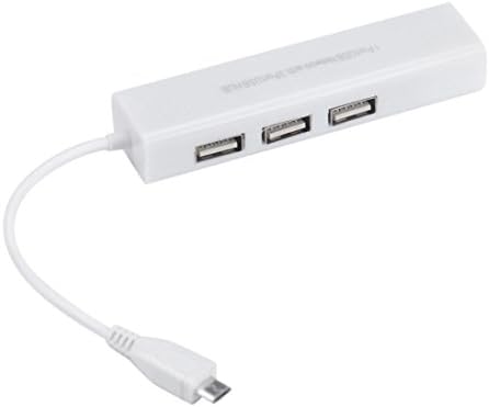 A-store Micro USB to Network LAN Ethernet RJ45 Adapter with 3 Port USB 2.0 HUB Adapter