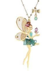 Betsey Johnson "Fairyland" Fairy Pendant Necklace, 19"
