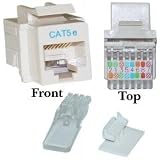 CAT5E, RJ45 Keystone Jack, Tooless, Ivory