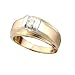 14K Men's .25 CT Suspended Diamond Ring