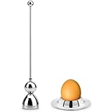 Mollibus Soft Boiled Egg Topper/ Cracker and Cup set. Matching stainless steel egg cutter tool and holder kit.