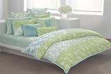 Dkny Aqua Blue Spring Blossom Green King Duvet Cover