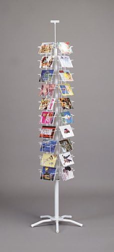 Post Card Spinner Carousel Retail Display Rack White 40 Pocket New