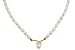 9ct Yellow Gold Cultured Pearl necklace with Kiss Pearl Detail'