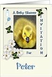 A Baby Shower Invitation For / Name Specific / Peter Card