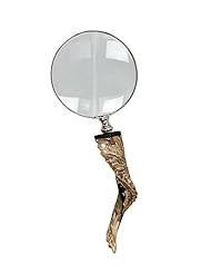 Home: Unique Magnifier Glass with Hand Carved Horn Handle (Length - 9 inches) - Store Indya