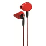 Yurbuds Ironman Inspire+Kevlar Performance Fit with Cloth Cords Sport Earphones, Black/Red-10100 ~ Yurbuds