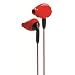 Yurbuds Ironman Inspire Duro Performance Fit Sport Earphones with Cloth Cords, Red/Black - 10100