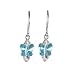 Aquamarine Blue Butterfly Earrings with Swarovski Crystal Elements