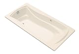 KOHLER K-1257-G-47 Mariposa 6-Foot BubbleMassage Bath, Almond
