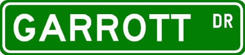 GARROTT Street Sign ~ Personalized Family Lastname Sign ~ Gameroom, Basement, Garage Sign ** ALUMINUM