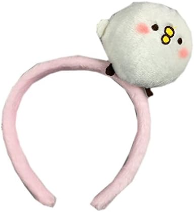 Kanahei Pink Yellow Girls Baby Toddler Cute Hair Band Bow Headband Hair Accessory (pink with white)