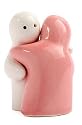 Cruet set Hugging Lovers Salt & Pepper Pots Pink & White