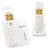 AT&T DECT 6.0 White/Grey Digital Dual Handset Cordless Telephone (EL51209)
