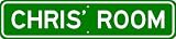 CHRIS ROOM SIGN - Personalized Gift Boy or Girl, Aluminum