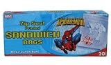 Zip Seal Spiderman Sandwich Bags - Officially licensed Spiderman Ziploc (20pcs set)