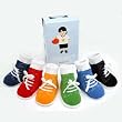 6 Pairs of Johnny's Hightop Tennis Shoe Socks by Trumpette - Multi-colored - 6-12 Mths