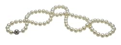 AAA 7.5-8mm White Freshwater Cultured Pearl Necklace 24in Classic
