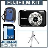 Fujifilm FinePix JV100 Digital Camera Kit - Black - with 4GB SD Memory Card, Camera Case , Table Top Tripod,