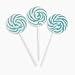 Aqua Blue Swirl Pops - (Case of 24 pops)