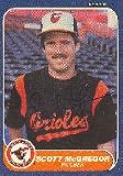 Scott McGregor, Baltimore Orioles Autographed Card