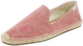 Soludos Men's Washed Canvas Smoking Slippers, Red, 11 D(M) US