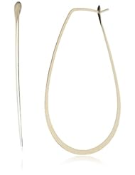 Melissa Joy Manning "MJM Classic" 14k Gold Tear Drop Hoop Earrings