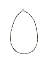 18K Gold White Domed 4.5mm Necklace 16 Inch