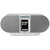 Sony ZSS4IP CD Boombox with iPod Dock and iPhone (White)