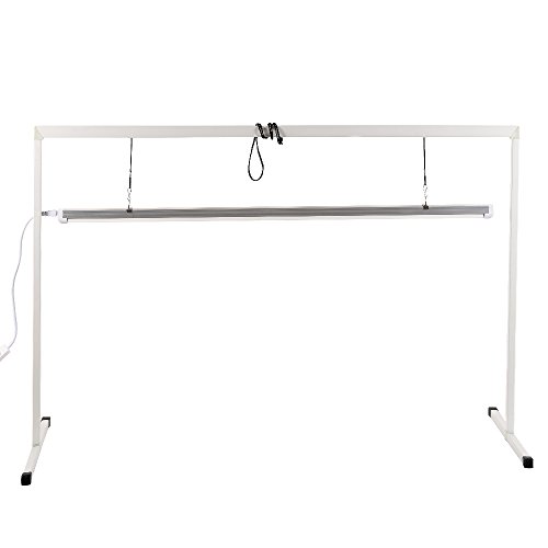 iPower GLLEDXJMPS4F Full Spectrum LED 36W Grow Light System with Stand Rack for Seed Plant Starting Blossom Germination Veg,4-Feet,2pcs of Isolated Ballasts Included for Safety & Quality Assurance