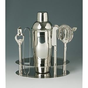 Side Bar Cocktail Shaker Set - Stainless Steel 6 Piece by Home Bar Source