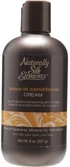 (1) Naturally Silk Elements Leave-In Conditioner Cream - 8 oz &amp; a FREE Babyliss Scalp Massage Brush